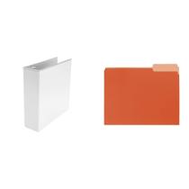 Kit combinado Casafoyer D-Ring View Binder de 3 polegadas e 100 pastas Kit combinado Casafoyer D-Ring View Binder de 3 polegadas e 100 pastas