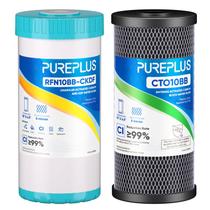 Kit combinado de cartuchos de filtro de água PUREPLUS 4.5x10 de 2 estágios