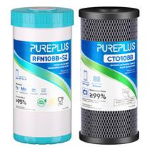 Kit combinado de cartuchos de filtro de água PUREPLUS 4.5x10 de 2 estágios