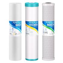 Kit combinado de cartuchos de filtro de água PUREPLUS 4.5x20 de 3 estágios