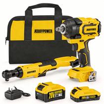 Kit Combinado de Chave de Impacto e Chave Catraca ALLOY POWER 20V Sem Escovas