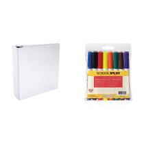 Kit combinado de encadernador e marcador redondos de polipropileno Casafoyer