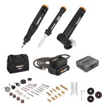 Kit combinado de ferramentas de artesanato Worx MAKERX WX991L Rotary + Grinder Kit combinado de ferramentas de artesanato Worx MAKERX WX991L Rotary + Grinder