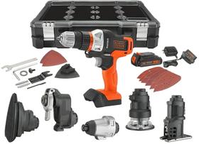 Kit combinado de ferramentas elétricas BLACK+DECKER 20V MAX MATRIX Conjunto de 6 ferramentas Kit combinado de ferramentas elétricas BLACK+DECKER 20V MAX MATRIX Conjunto de 6 ferramentas