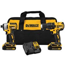 Kit Combinado de Ferramentas Elétricas Dewalt 20V Max - Furadeira e Parafusadeira Impact