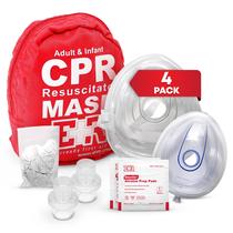 Kit combinado de máscaras de RCP Ever Ready para primeiros socorros para adultos e bebês Kit combinado de máscaras de RCP Ever Ready para primeiros socorros para adultos e bebês