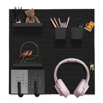 Kit combinado de organizador de parede Pegboard SHGJ&SOFT 60x60cm Kit combinado de organizador de parede Pegboard SHGJ&SOFT 60x60cm