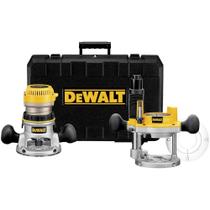 Kit combinado de roteador DEWALT DW618PK 2.25HP com estojo rígido