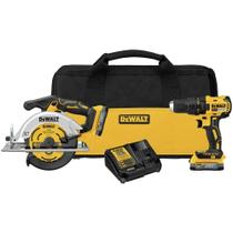 Kit combinado DEWALT 20V MAX* Serra circular sem fio sem escova e furadeira Kit combinado DEWALT 20V MAX* Serra circular sem fio sem escova e furadeira