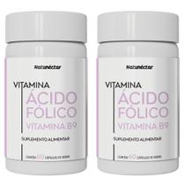 Kit Combo 02 UND Acido Fólico Vitamina 120 Cápsulas Natunéctar