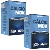 Kit Combo 02 UND Cálcio MDK 600mg Magnésio Vitamina D K2 120 Cápsulas Suplemento Alimentar Natunéctar