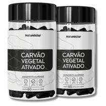 Kit Combo 02 UND Carvão Vegetal Ativado Total 120 Caps Natunéctar