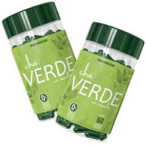 Kit Combo 02 UND Chá Verde Cápsulas Suplemento Alimentar Natural 120 Cápsulas Natunéctar