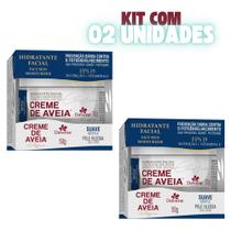 Kit Combo 02 UND Hidratante Facial Creme de Aveia Suave Pele Oleosa FPS 15 Vitamina E 50g Davene