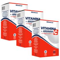 Kit Combo 03 UND Arginina Vitamina C 180 Cápsulas