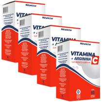 Kit Combo 04 UND Arginina Vitamina C Suplemento Natural 240 Cápsulas