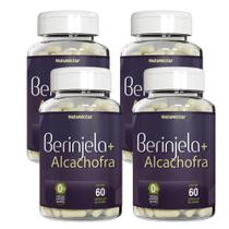 Kit Combo 04 UND Berinjela Com Alcachofra 240 Cápsulas Suplemento Alimentar Natunéctar