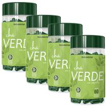Kit Combo 04 UND Chá Verde Cápsulas Suplemento Alimentar Natural 240 Cápsulas Natunéctar