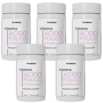 Kit Combo 05 UND Acido Fólico Vitamina Gestante 300 Cápsulas Natunéctar