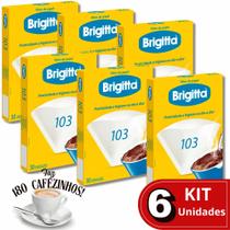 KIT COMBO 06 UND Filtro de Papel para Café N 103 Grande Caixa com 30 Unidades Brigitta KIT COMBO 06 UND Filtro de Papel para Café N 103 Grande Caixa com 30 Unidades Brigitta