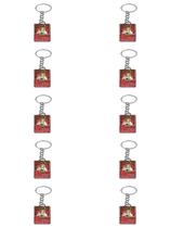 kit combo 10 Chaveiro Nossa Senhora de Fátima Retangular