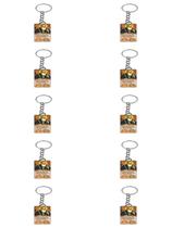 KIT COMBO 10 Chaveiro SANTO São Bento Retangular METAL SANTA