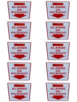 KIT COMBO 10 Placa DE Sinalização ALARME DE INCENDIO 20 X 30 CM ATACADO KIT COMBO 10 Placa DE Sinalização ALARME DE INCENDIO 20 X 30 CM ATACADO