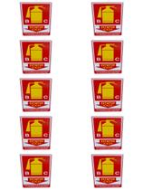 KIT COMBO 10 Placa de Sinalização extintor CO2 BC 15x30