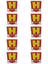 kit combo 10 Placa de Sinalização H hidrante 15x30 atacado