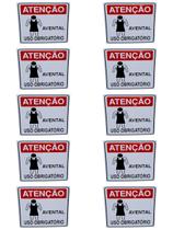 KIT COMBO 10 Placa DE Sinalização OBRIGATORIO USO DE AVENTAL KIT COMBO 10 Placa DE Sinalização OBRIGATORIO USO DE AVENTAL