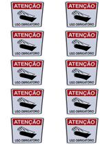 KIT COMBO 10 Placa DE Sinalização OBRIGATORIO USO DE LUVAS