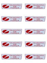 KIT COMBO 10 Placa de Sinalização quadro de força 10x20 cm ATACADO