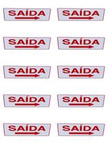KIT COMBO 10 Placa de Sinalização saida seta para direita