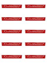 KIT COMBO 10 Placa de Sinalização silencio 10x30 cm vermelha