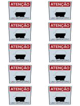 KIT COMBO 10 Placa Sinalização OBRIGATORIO CAPACETE SEGURANÇ