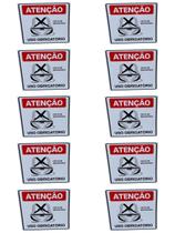KIT COMBO 10 Placa Sinalização OBRIGATORIO CINTO SEGURANÇA