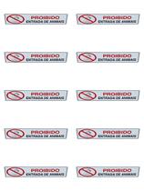 KIT COMBO 10 Placa Sinalização proibido a entrada de animais