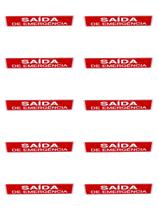 KIT COMBO 10 Placa Sinalização saida de emergencia vermelha