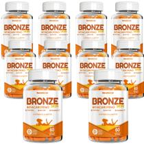Kit Combo 10 UND Bronze Skin Betacaroteno Urucum 600 Cápsulas Bronzeamento da Pele Natunéctar