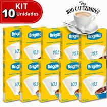 KIT COMBO 10 UND Filtro de Papel para Café N 103 Grande Caixa com 30 Unidades Brigitta