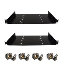 Kit Combo 2 Bandejas Fixação Frontal Rack Padrão 19 250mm C/ Porca Gaiola