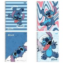 Kit Combo 2 Cadernos Stitch Disney 10 Matérias 160 Folhas