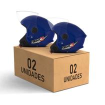 Kit Combo 2 Capacetes Moto Aberto Pro Tork New Liberty Three