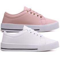 Kit Combo 2 Pares Tenis Feminino Casual One Star Sapatênis