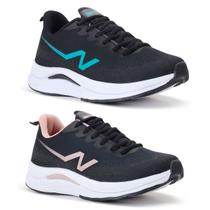 Kit Combo 2 Pares Tênis Nippos Feminino Caminhada Academia