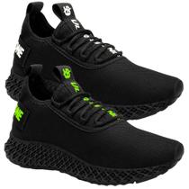Kit Combo 2 Pares Tenis Unissex Esportivo Ultra Black Academia Corrida Caminhada Exercício Funcional