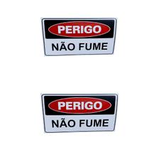 KIT COMBO 2 Placa DE Sinalização PERIGO NÃO FUME 20 X 30 CM KIT COMBO 2 Placa DE Sinalização PERIGO NÃO FUME 20 X 30 CM