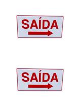 KIT COMBO 2 Placa de Sinalização saida seta para direita