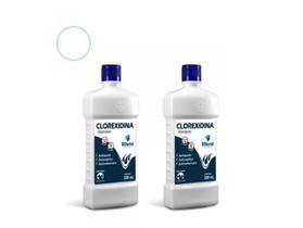 Kit Combo 2 Shampoo Clorexidina Wolrd Cães Gatos Pet 500ml - WORLD