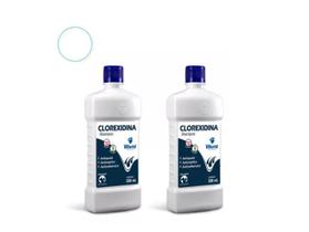 Kit Combo 2 Shampoo Clorexidina Wolrd Cães Gatos Pet 500ml